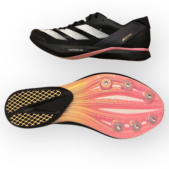 Adidas Adizero Avanti Track Field Spikes Black White Style IG9910 Size Mens 10 - Picture 5 of 15